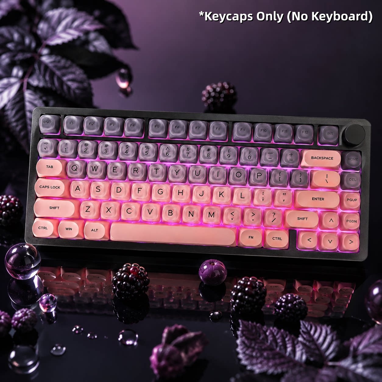 Black Pink Gradient Crystal Ke - Gaming Accessories Aesthetic ulasan dan harga