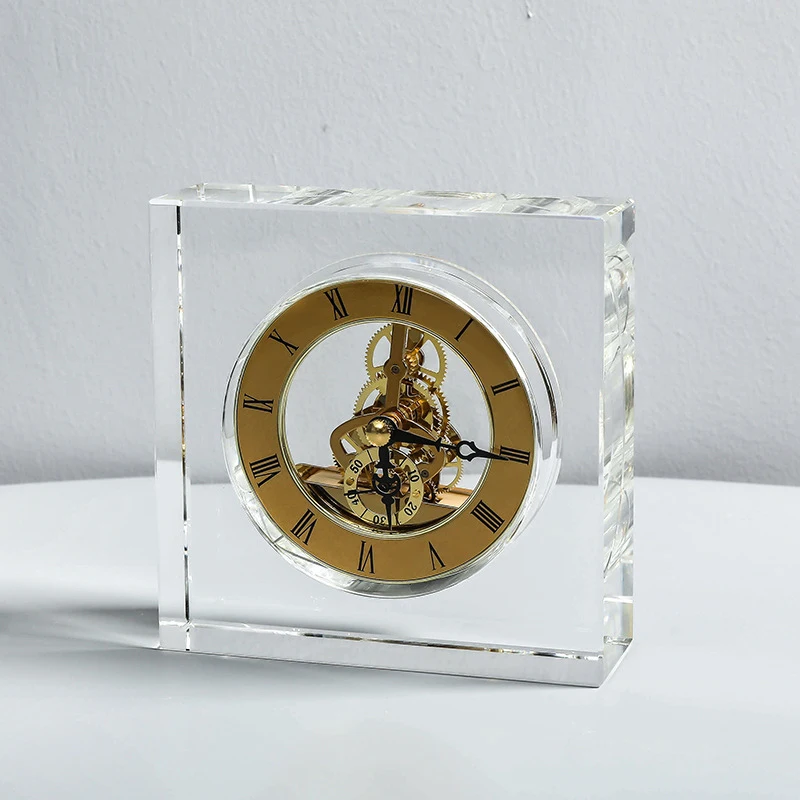 Crystal Silent Table Clock Lux - Accessories For Your Gaming Room ulasan dan harga