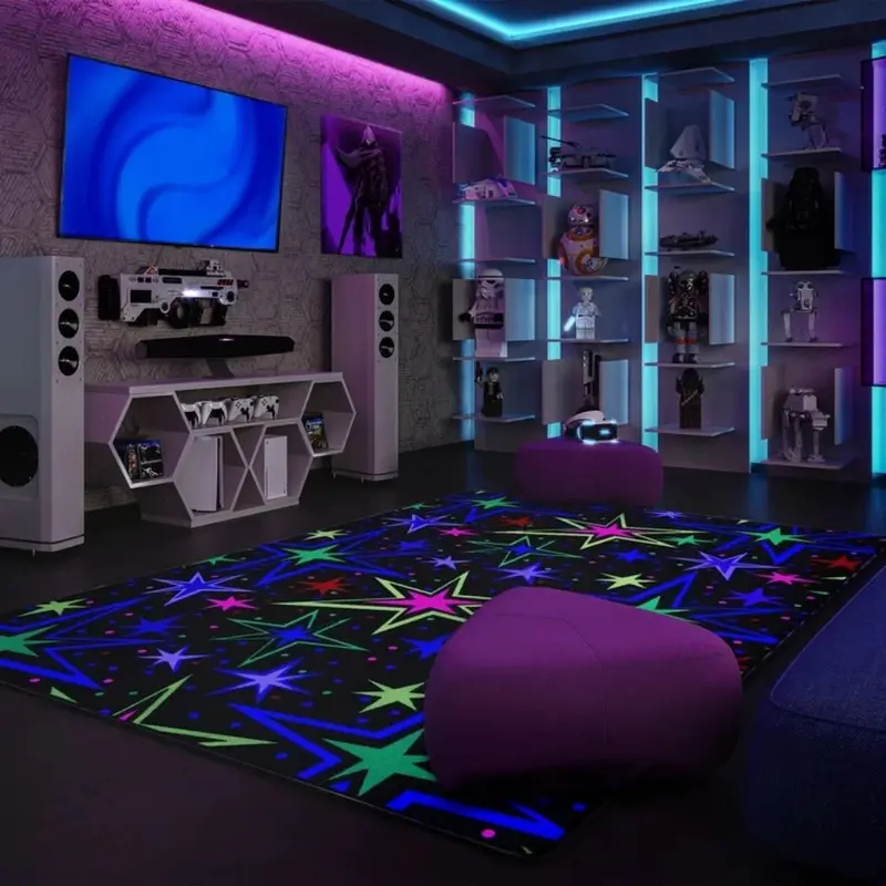 VIKAMA Gaming Star Area Rug Bl - Gaming Accessories For Room ulasan dan harga