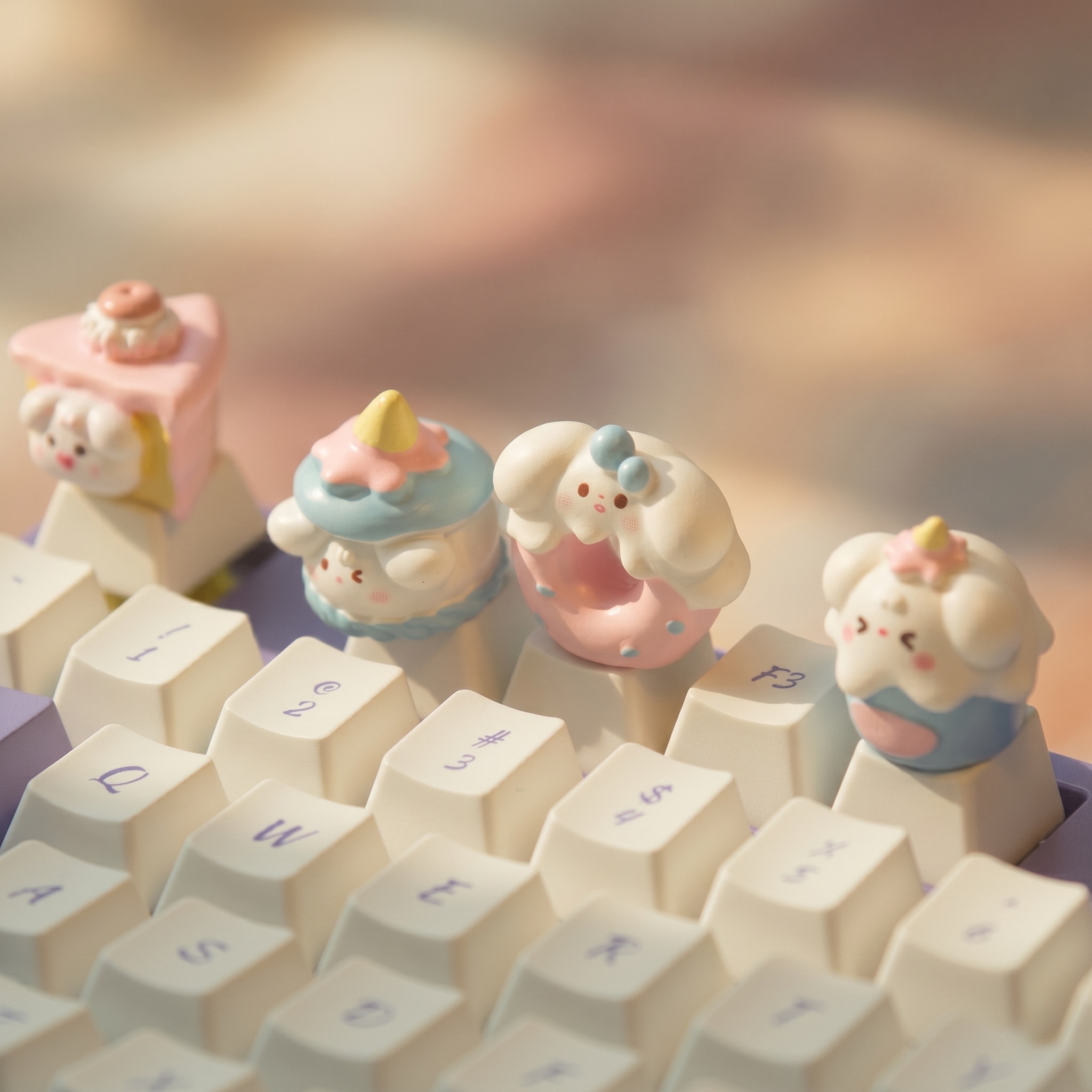 Cute Cake Keycaps Set INS Styl - Gaming Accessories Aesthetic ulasan dan harga