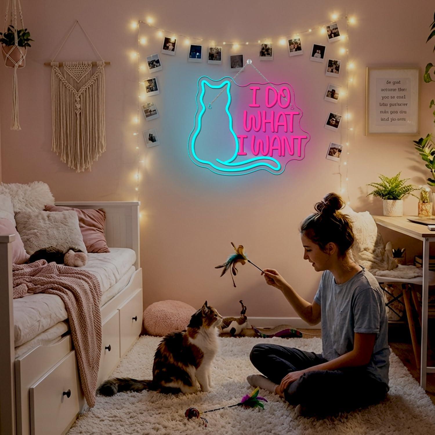 Cat Neon Sign USB Dimmable LED - Gaming Accessories Shop ulasan dan harga