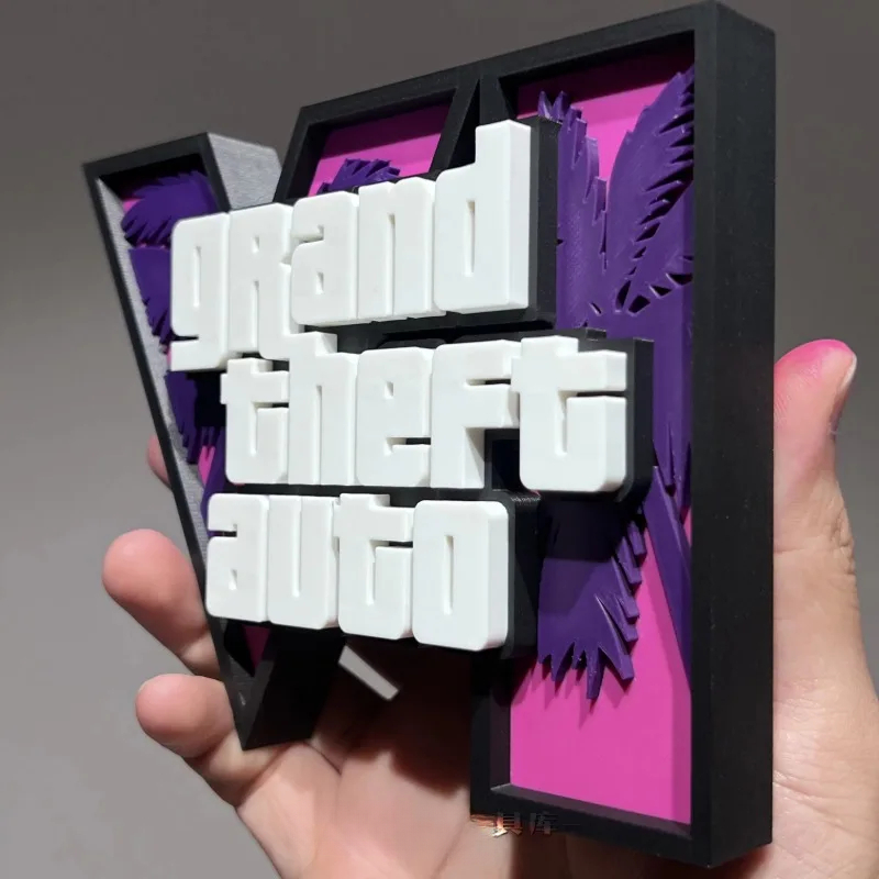 3d GTA 6 Grand Theft Auto Logo - Accessories For Your Gaming Room ulasan dan harga