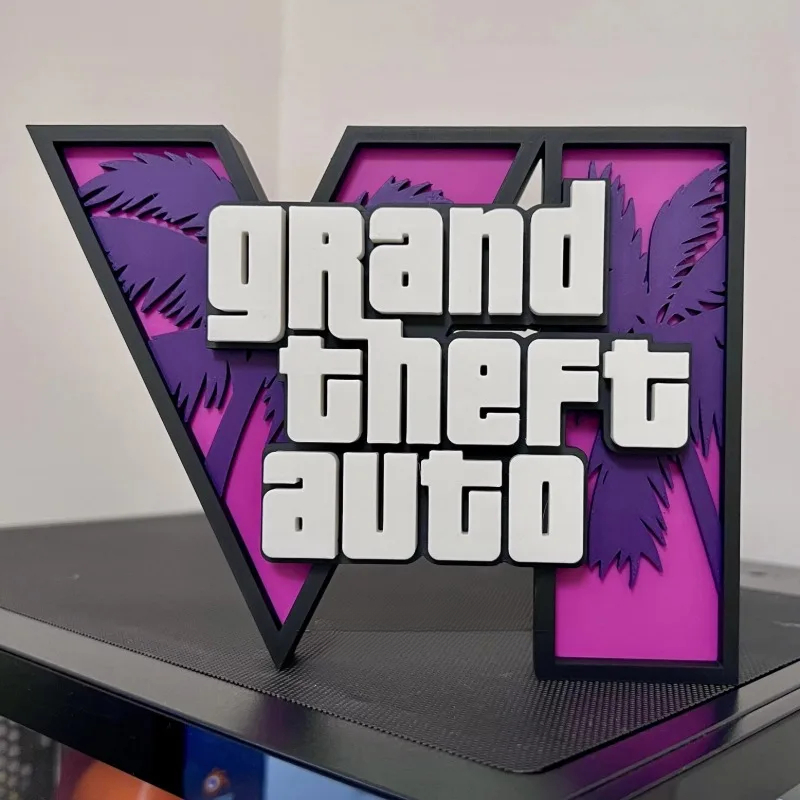 3d GTA 6 Grand Theft Auto Logo - Accessories For Your Gaming Room ulasan dan harga